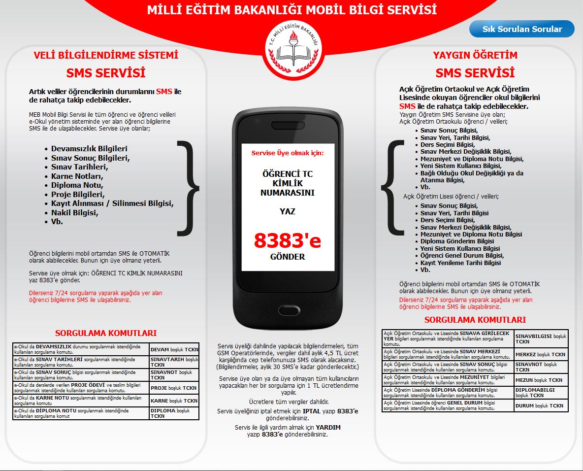 MEB MOBİL BİLGİ SERVİSİ YAYINDA